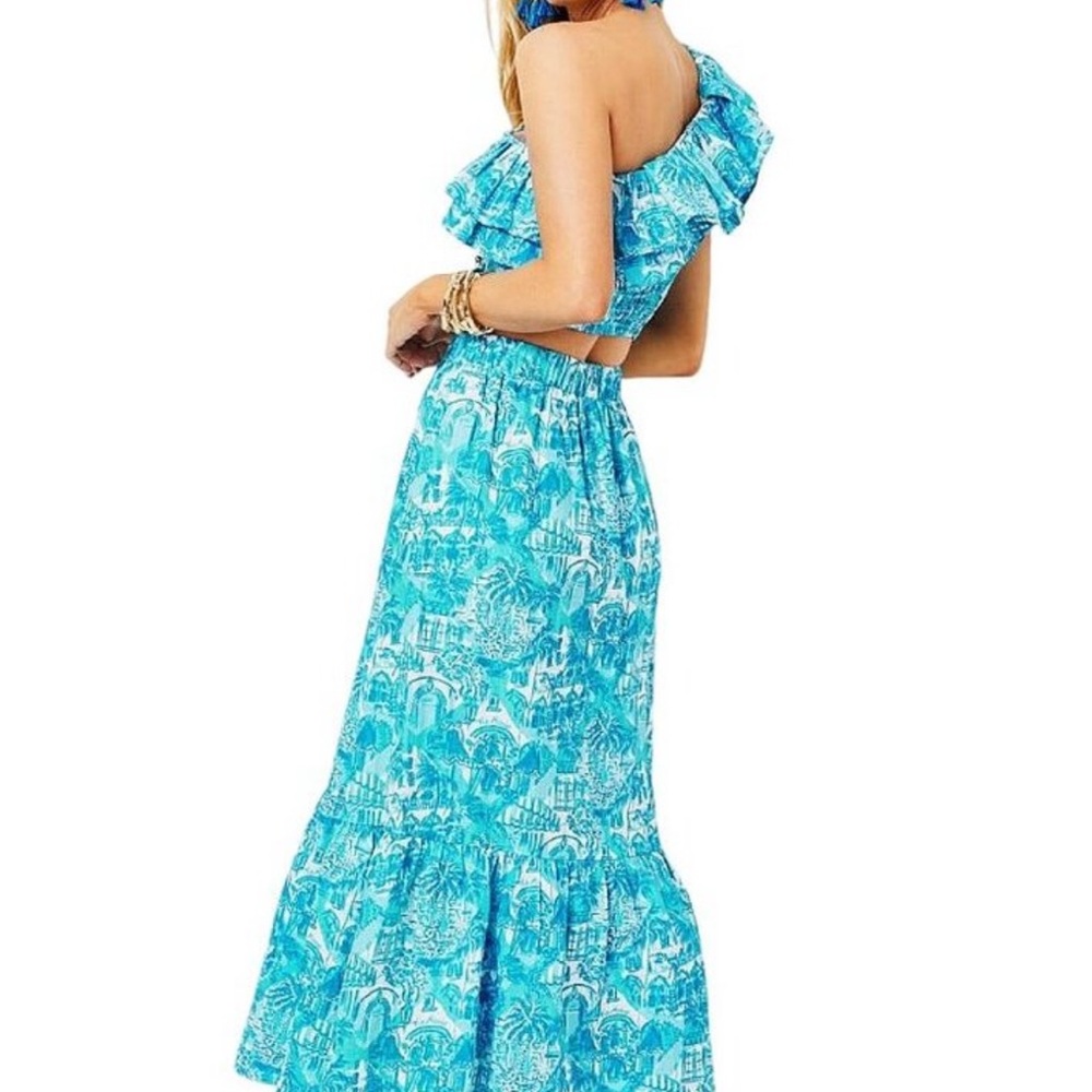 Lilly Pulitzer Amalfi Blue Kasida Ruffle Set - Picture 7 of 9